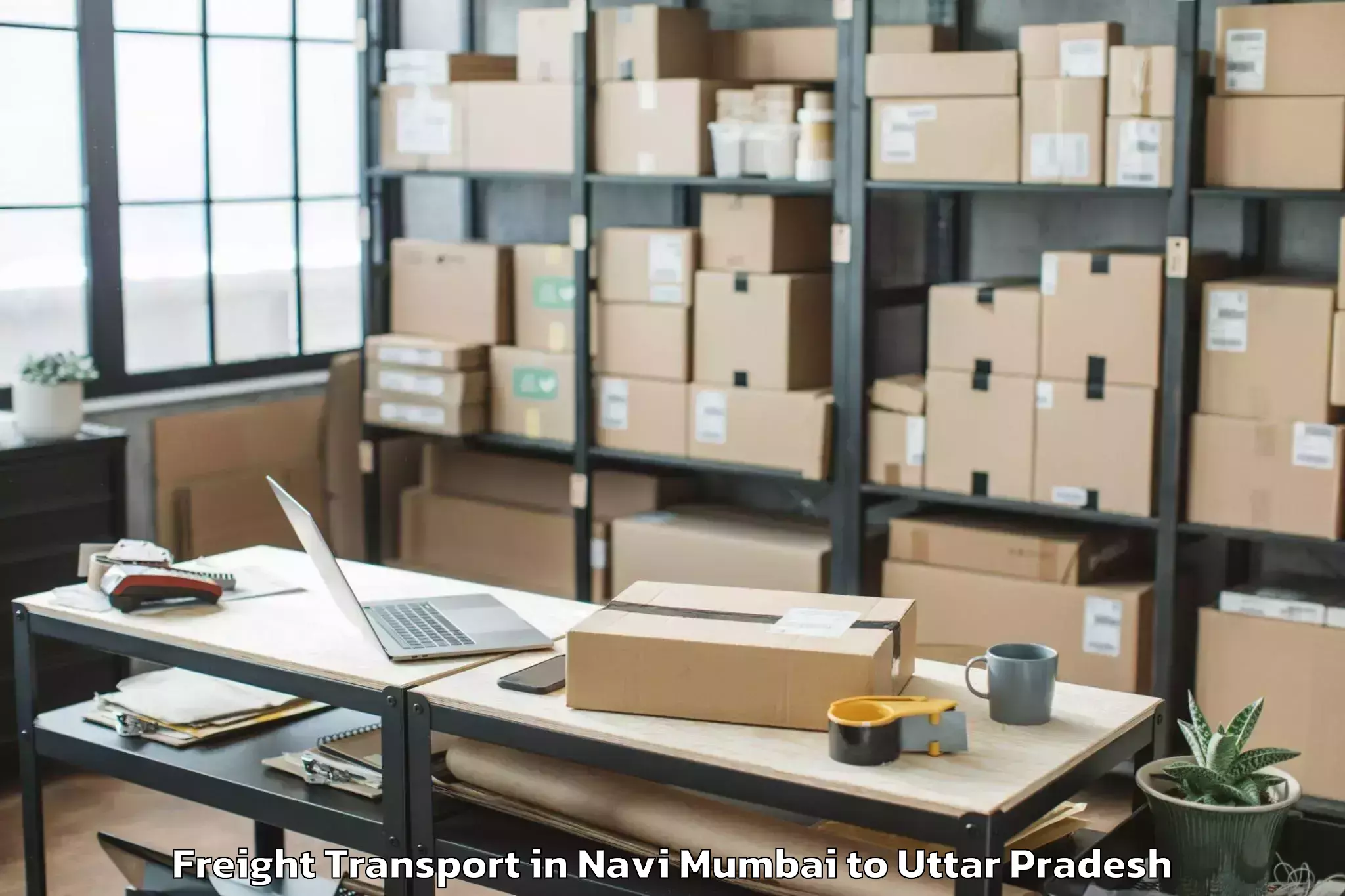 Top Navi Mumbai to Jalesar Freight Transport Available